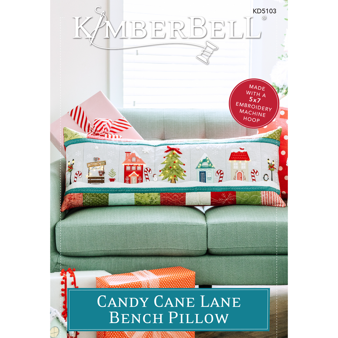 Kimberbell Candy Cane Lane Bench Pillow Design CD – Farmer's Wife Quilt Shop