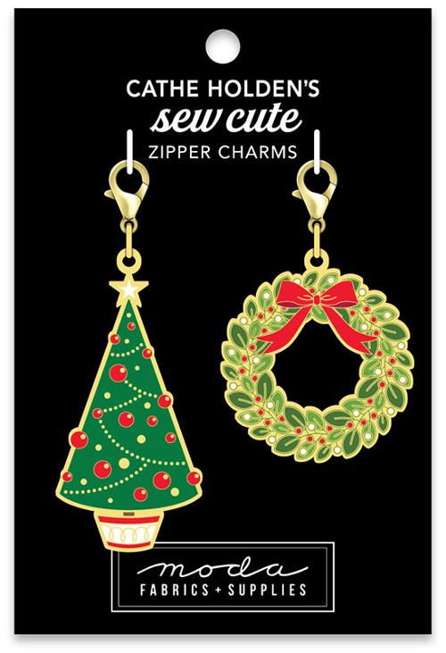 Tree & Wreath Zipper Pull 2ct