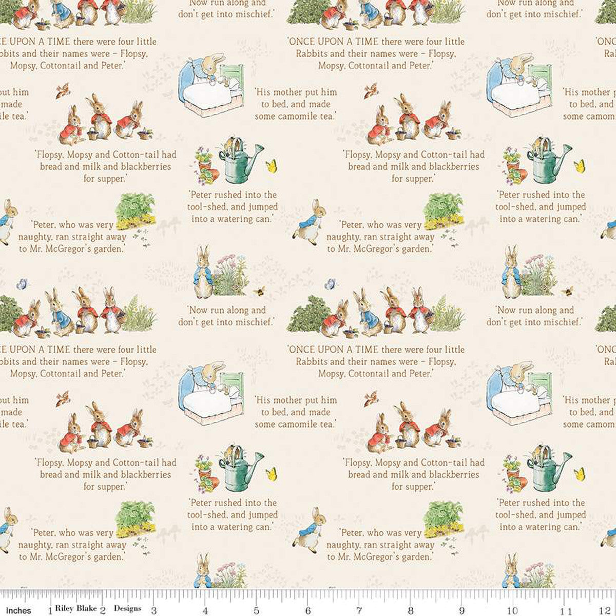 The Tale of Peter Rabbit Text Cream
