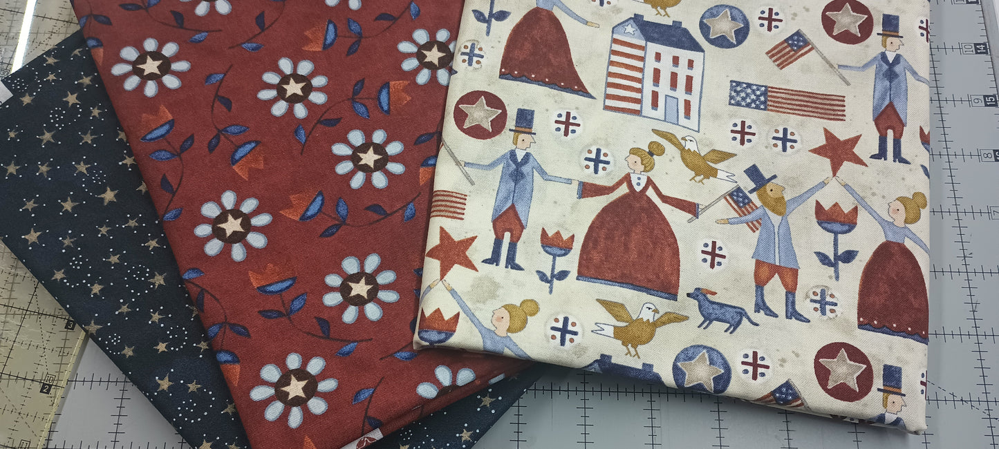 All the Things Tote Fabric Kit- Primative Patriotic