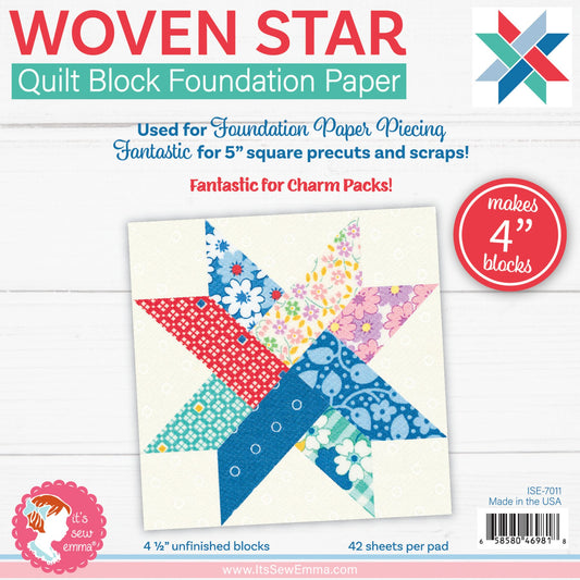 4" Woven Star Foundation Paper Pads