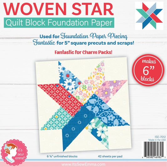 6" Woven Star Foundation Paper Pads